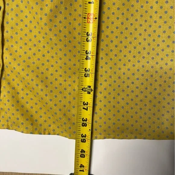 Umgee Polka Dot with Pockets Summer Dress Women's Yellow with Blue Size Large - Picture 5 of 16